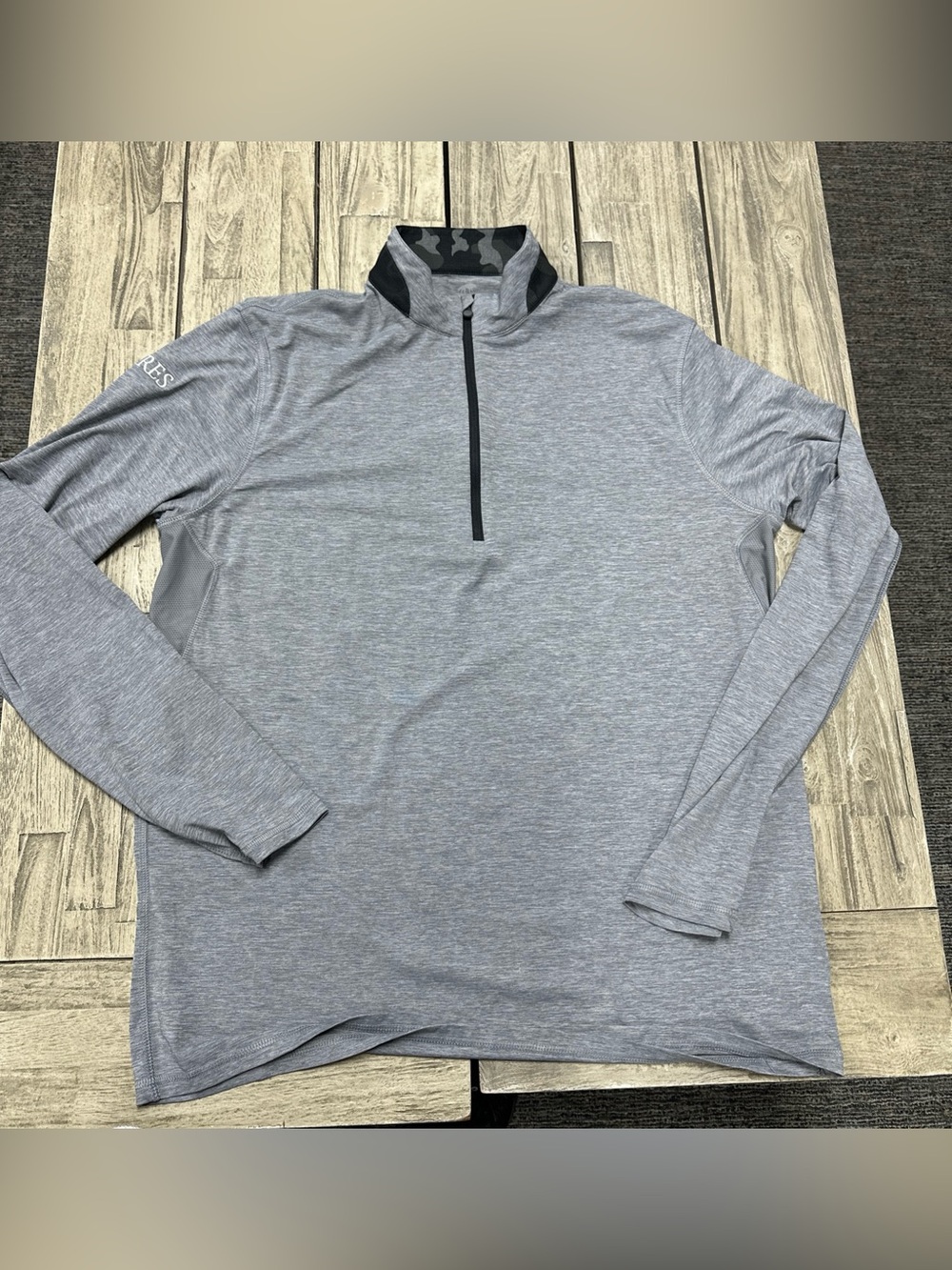 Greyson Guide Sport Quarter Zip Shirt Mens Large Gray Long Sleeve 1/4 Pullover
